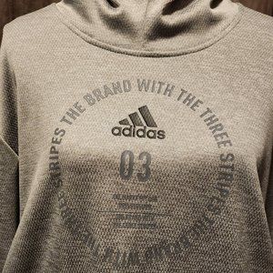 Adidas Men's Team Issue Badge of Sport Hooded Sweatshirt | Grey | XL